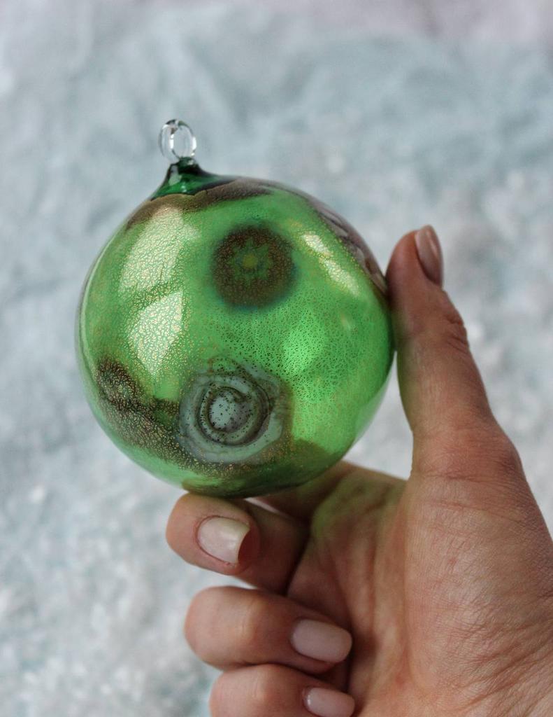 Ёлочный шар Murano с сусальным золотом