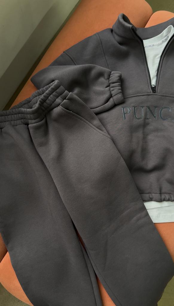 Джоггеры "Мокрый асфальт" из футера с начосом