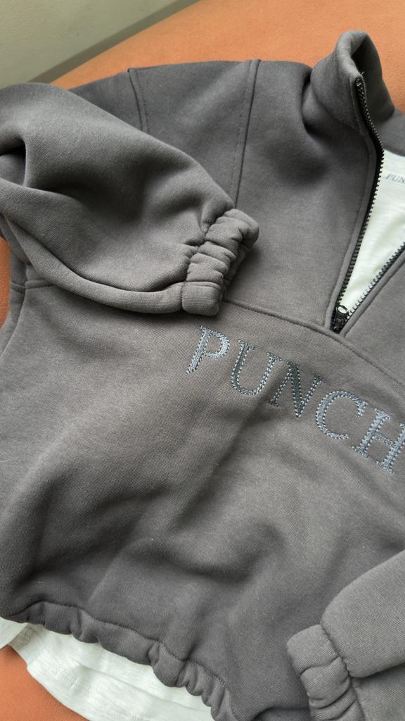 Свитшот «Мокрый асфальт» из футера с начосом