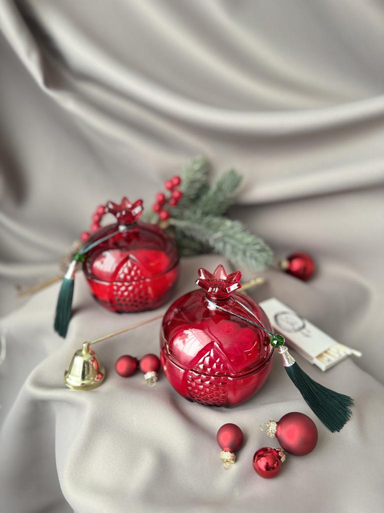 Свеча в стеклянном гранате