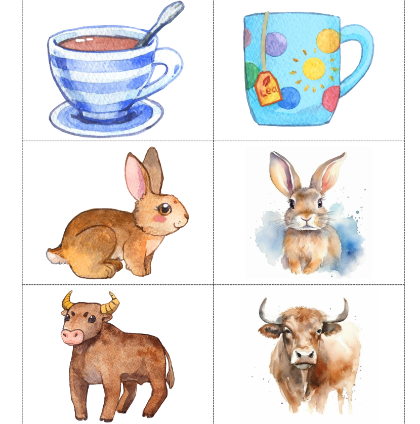 Неидентичные картинки (карточки)