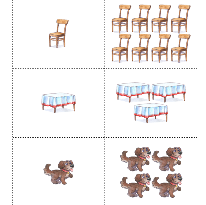 Карточки "один/много"