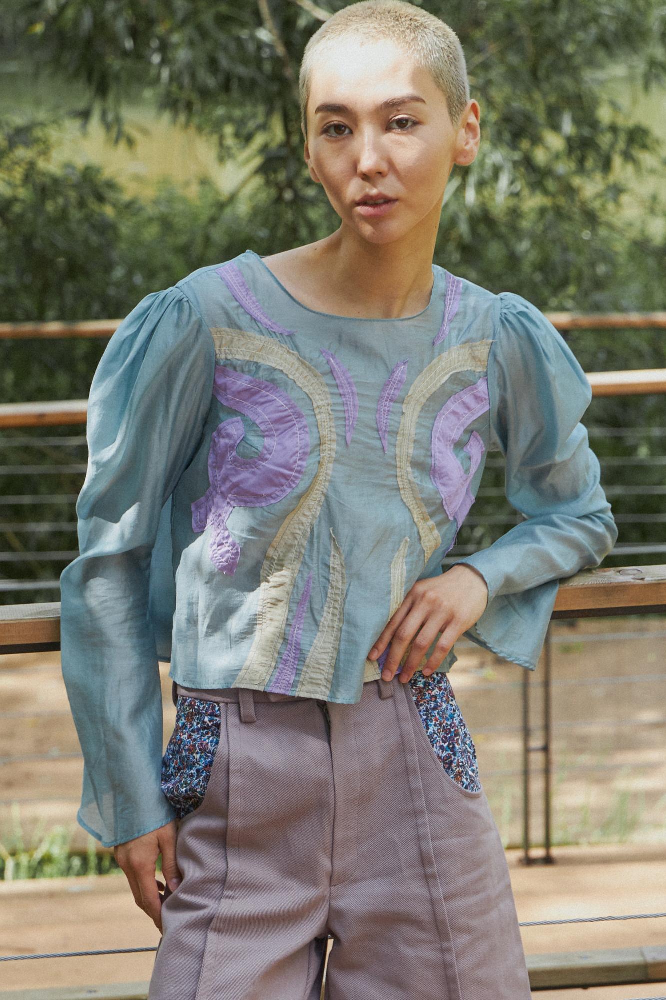 Блузка с рукавами-фонариками | URUN KUN 2024