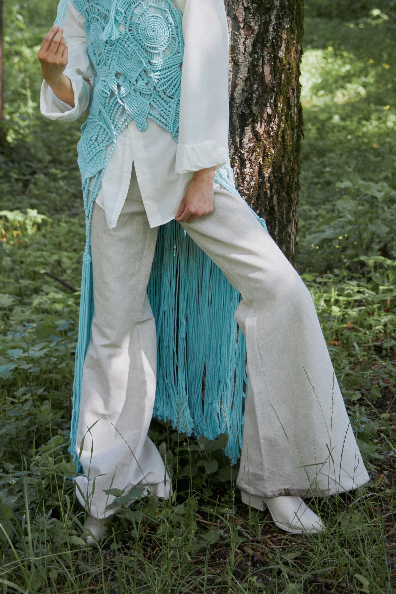 Льняные брюки-клеш | URUN KUN 2024