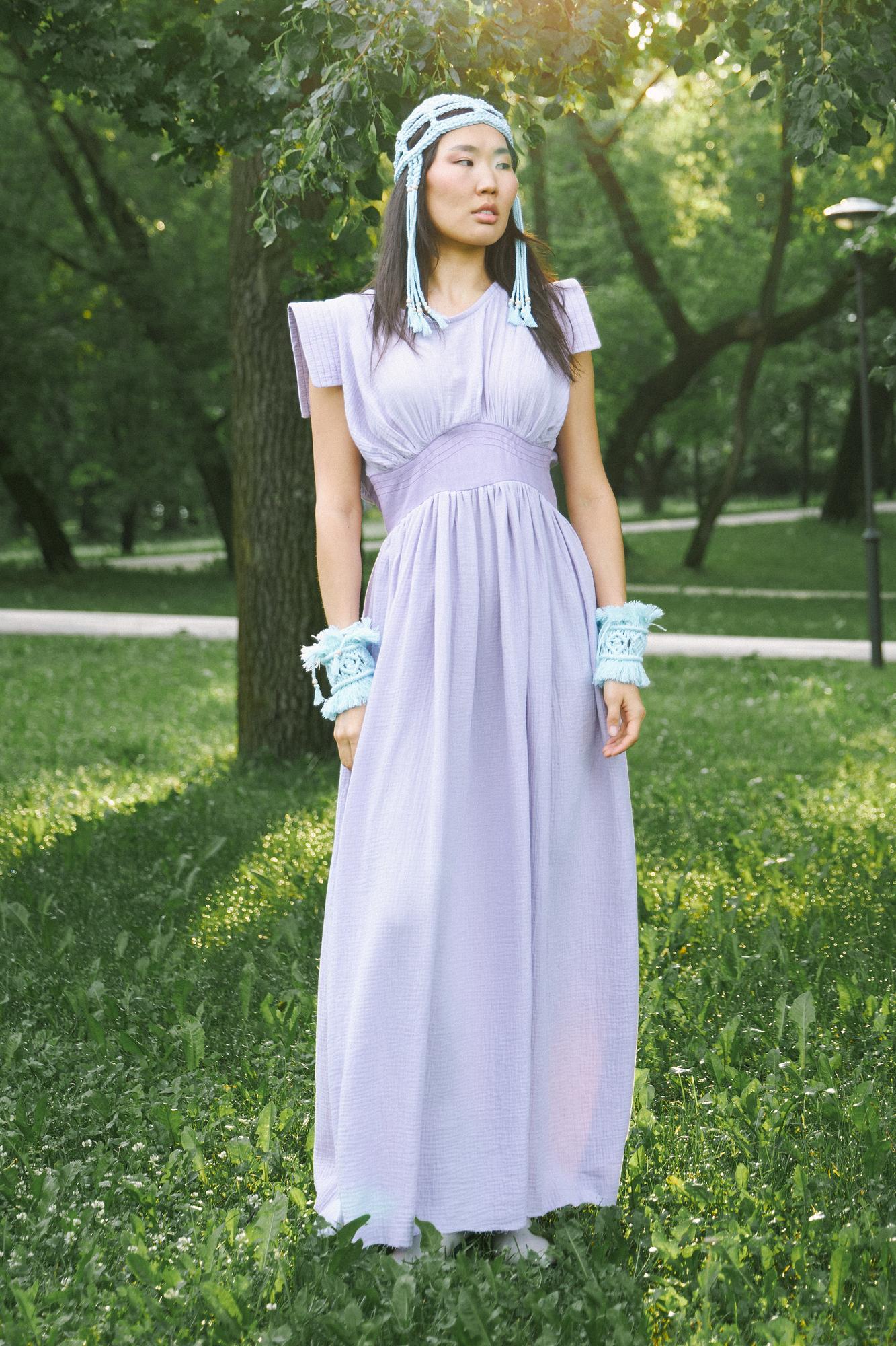 Хлопковое платье со сборками | URUN KUN 2024