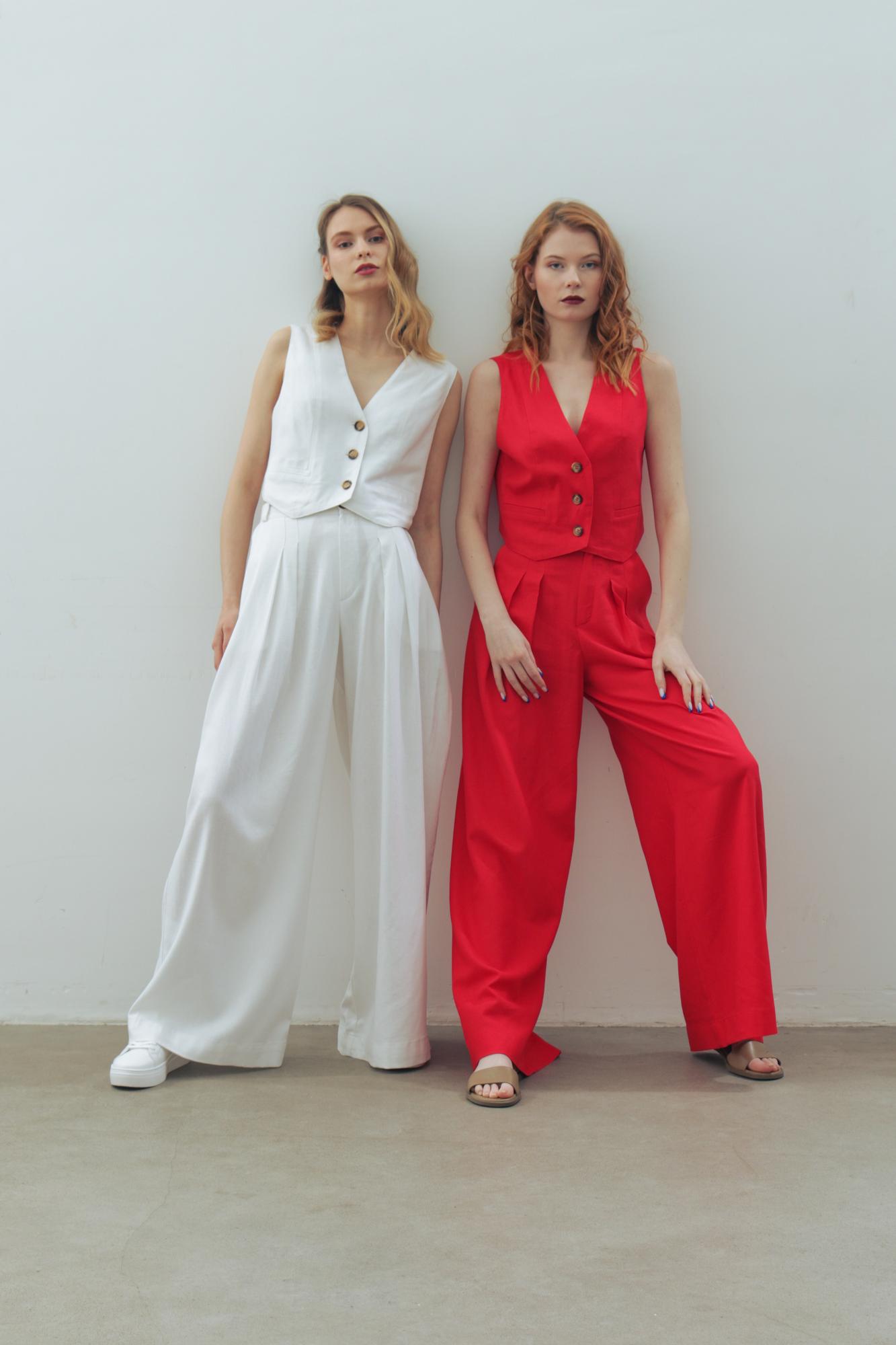 Комплект БРЮКИ + ЖИЛЕТ лен/вискоза