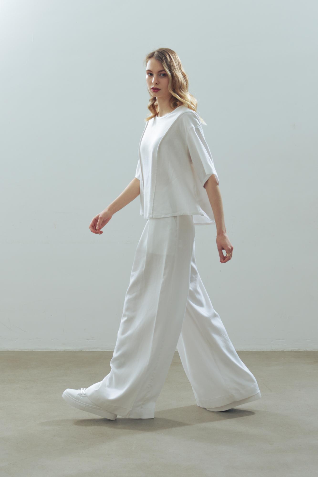 Брюки лен/вискоза в цвете МОРСКОЙ КРУИЗ