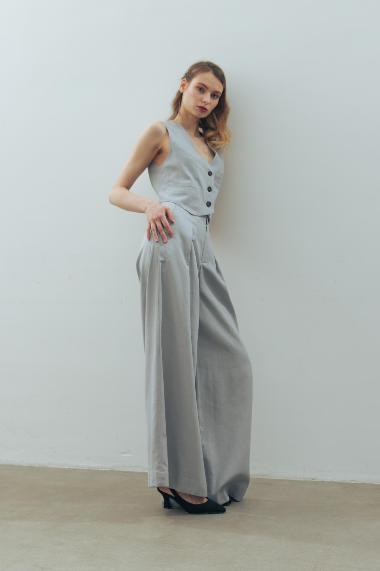 Брюки лен/вискоза в цвете УТРЕННИЙ ТУМАН