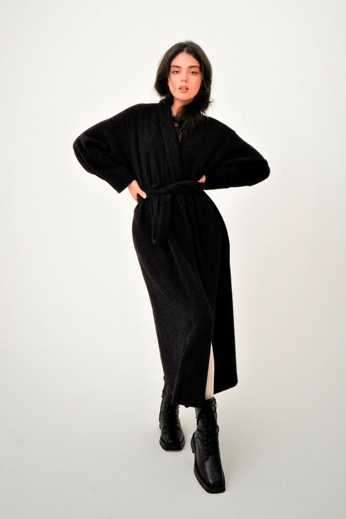 Кардиган с запахом "Сумеречное Небо" трикотажный