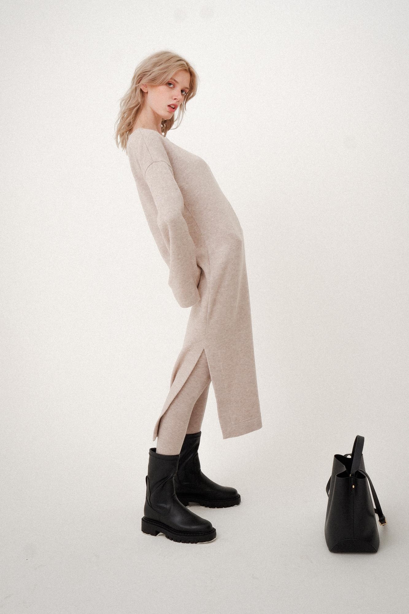 Платье с разрезами "Песчаная Роза" трикотажное