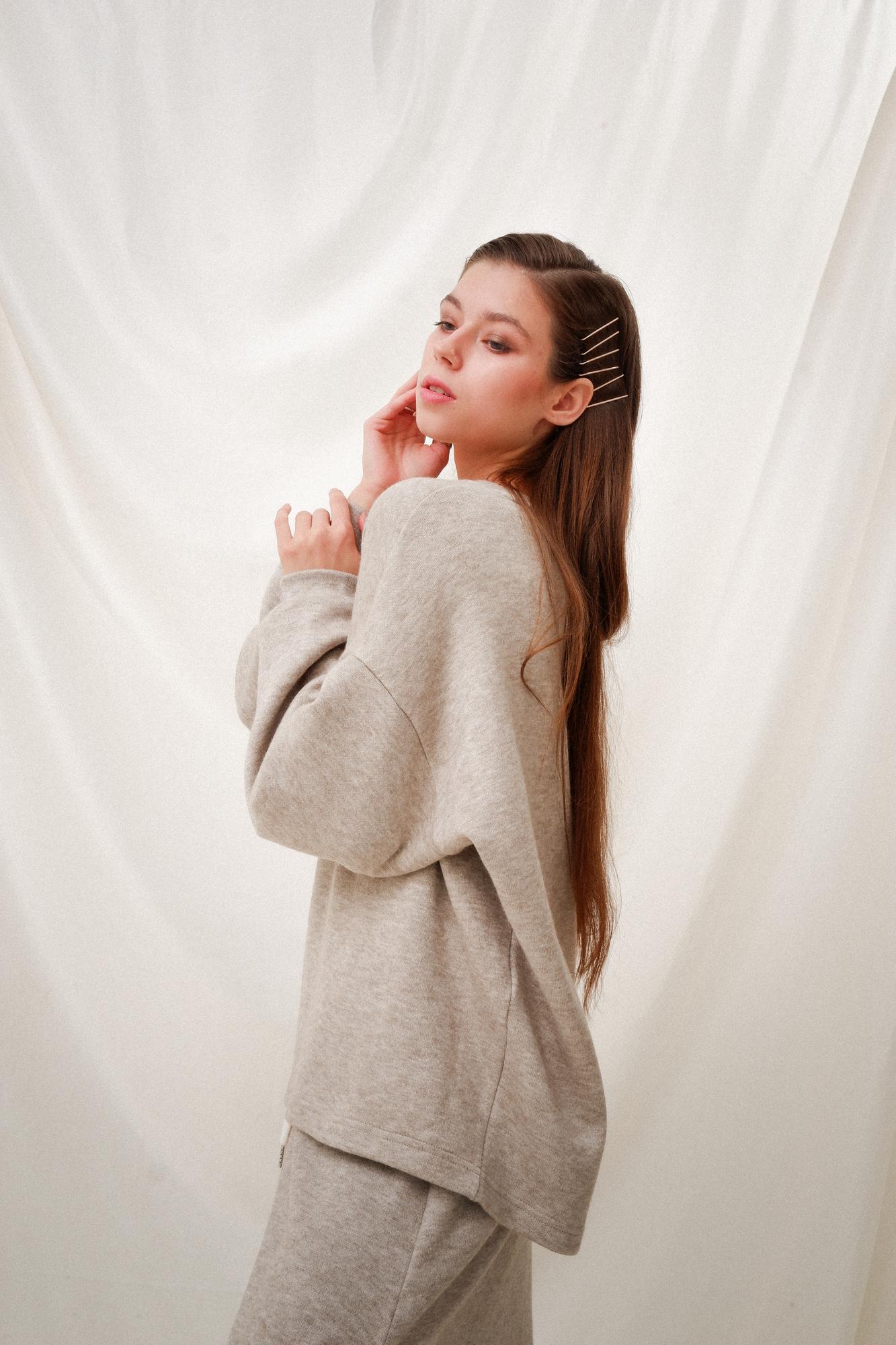 Джемпер "Древесный Пепел" трикотажный