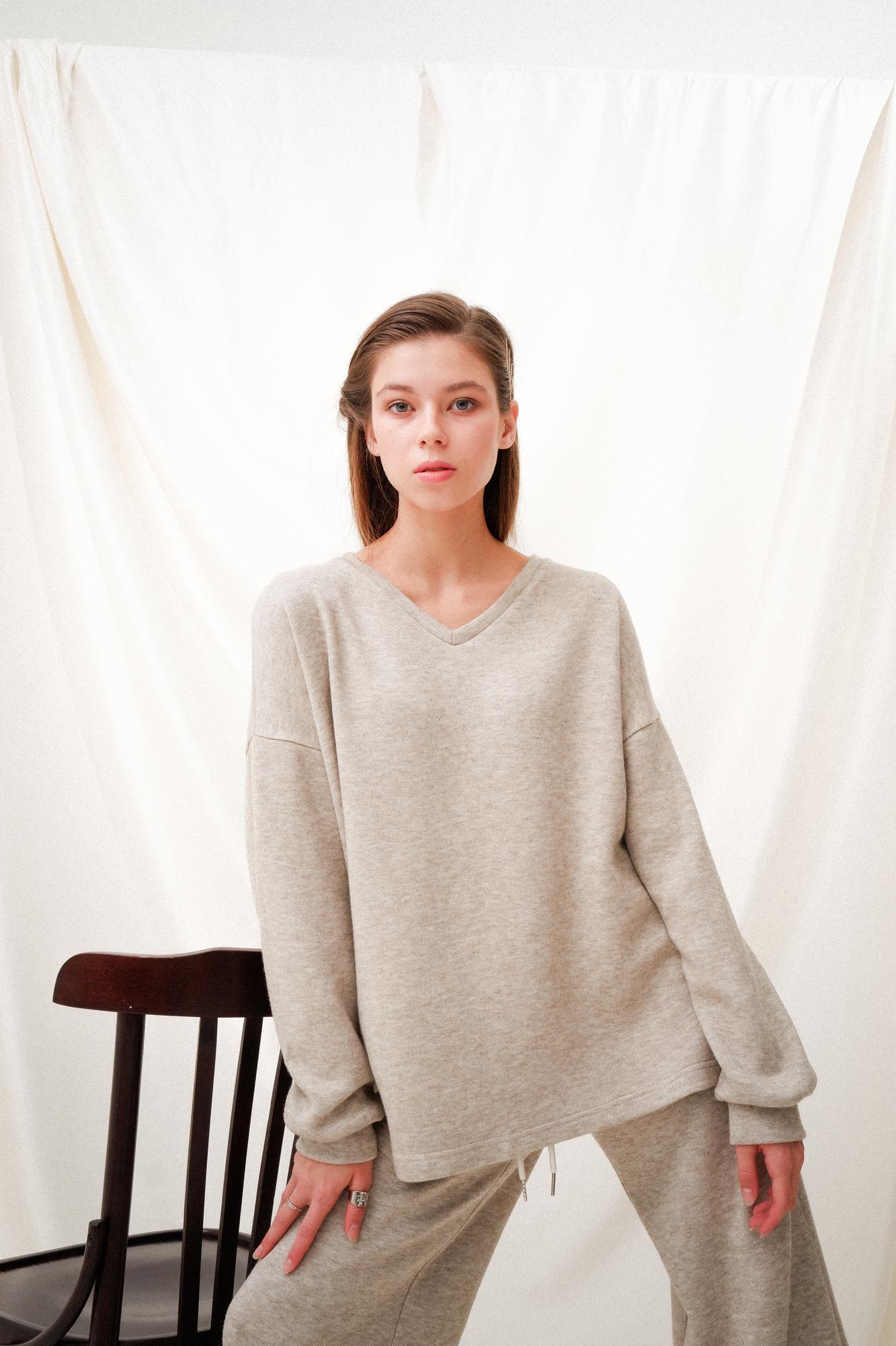 Джемпер "Древесный Пепел" трикотажный