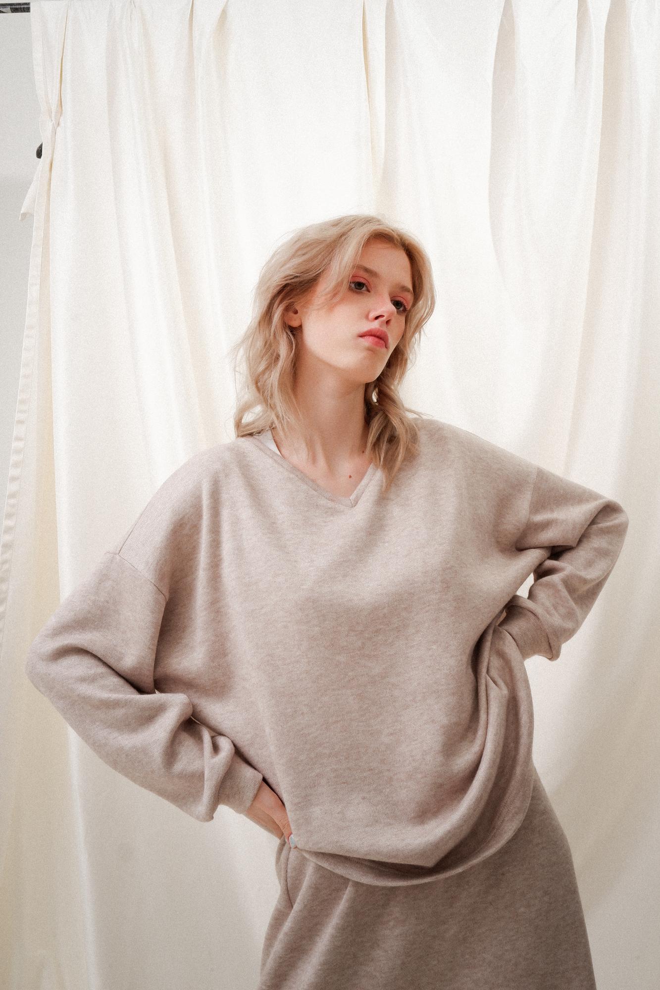 Джемпер "Песчаная Роза" трикотажный