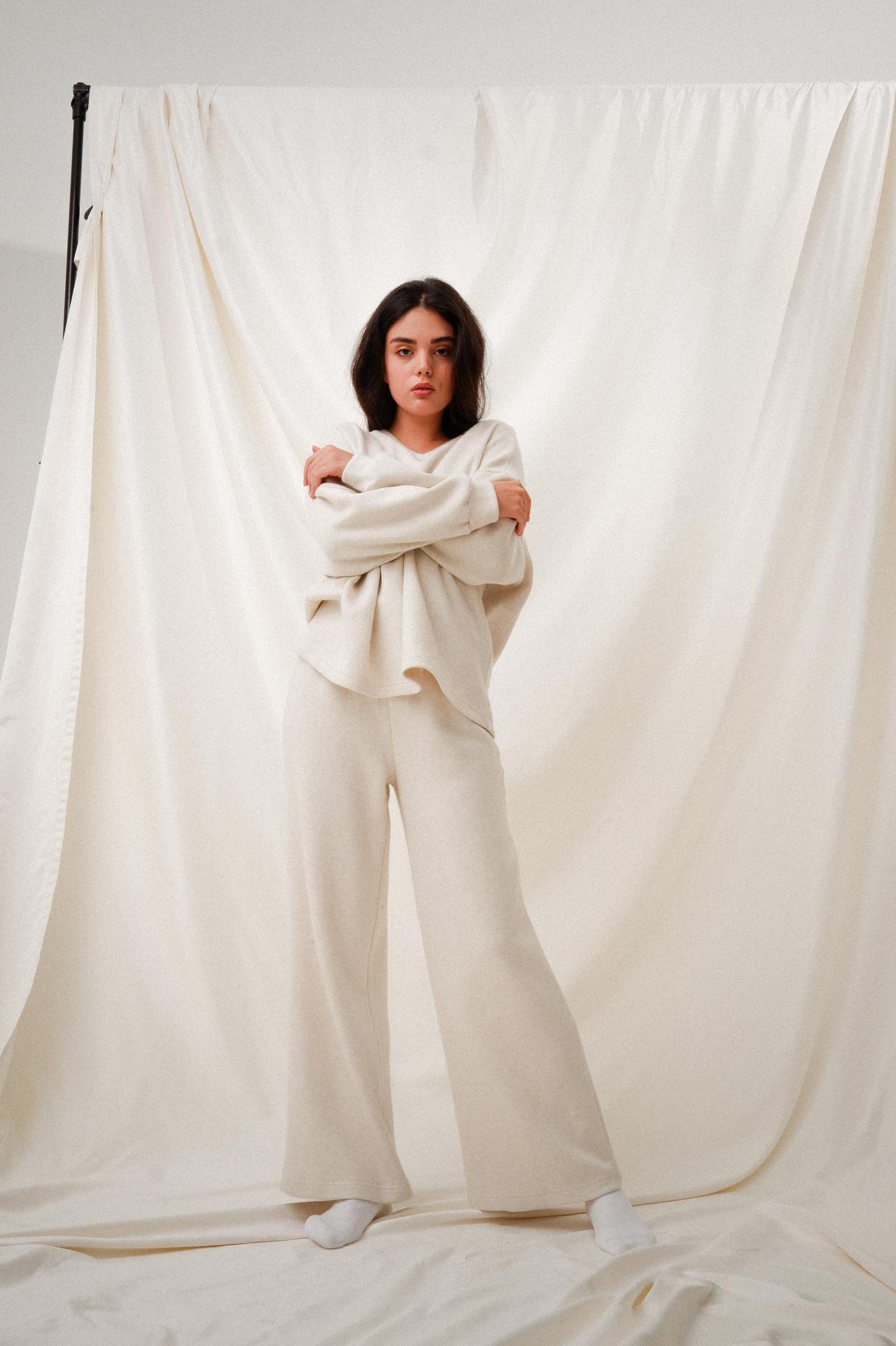 Брюки прямые "Жемчужные Грёзы" трикотажные