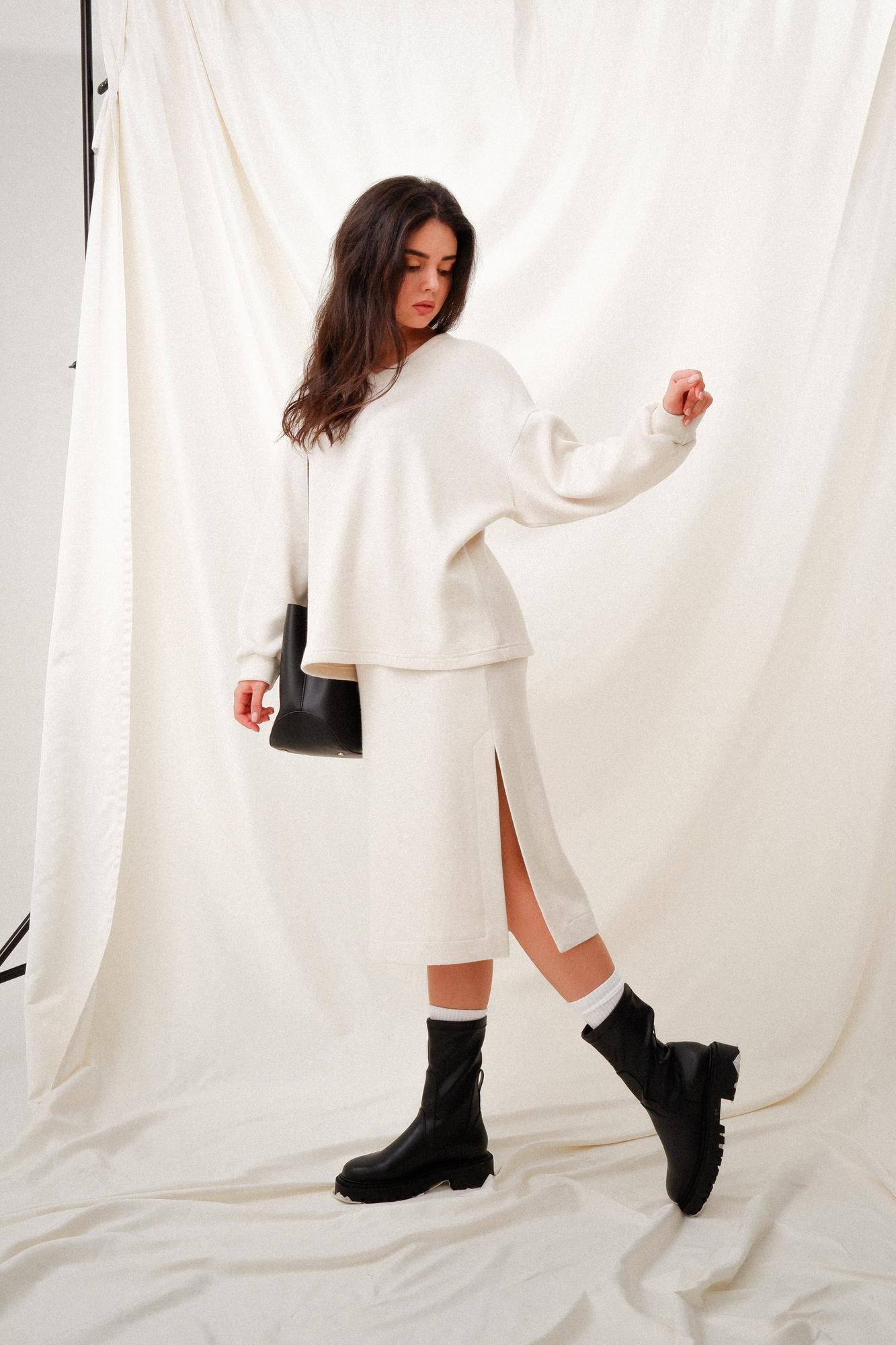 Юбка с разрезами "Жемчужные Грёзы" трикотажная