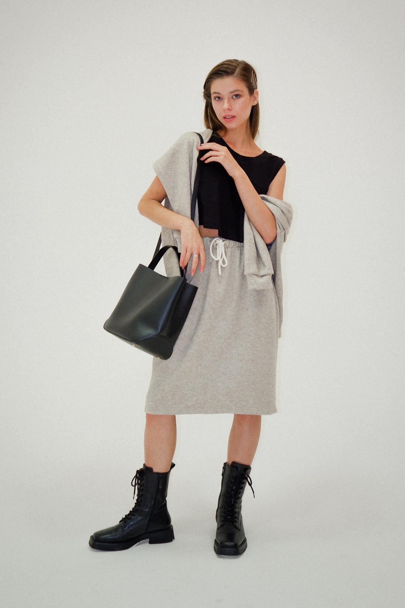 Юбка-карандаш "Древесный Пепел" трикотажная