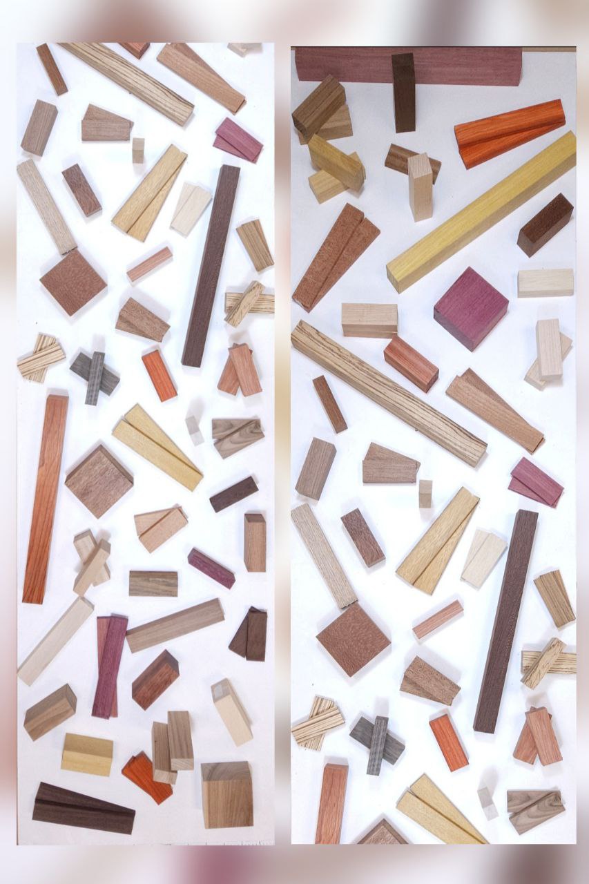 Заготовки из экзотических пород разных размеров