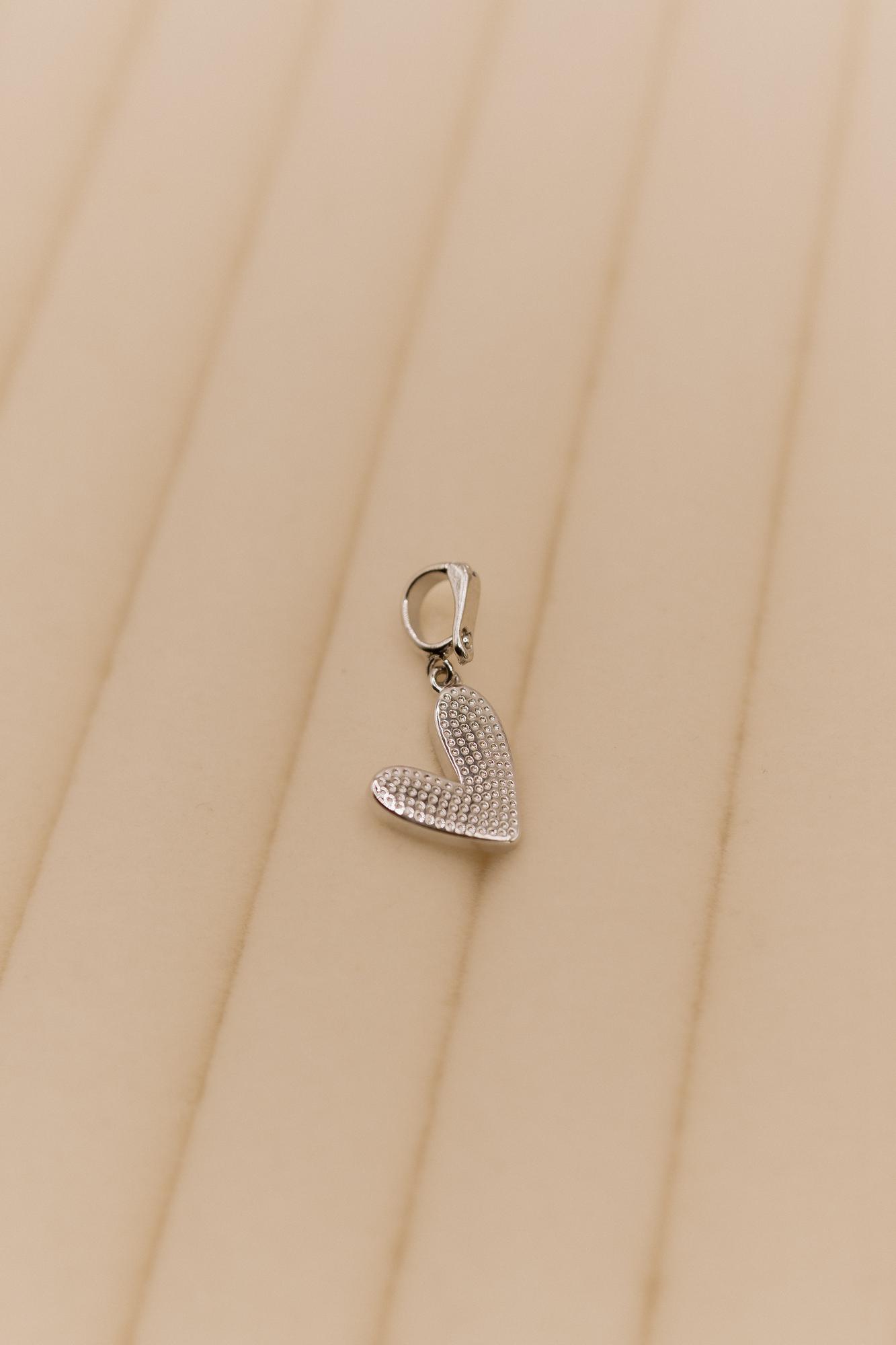 Сердце перламутр, серебро