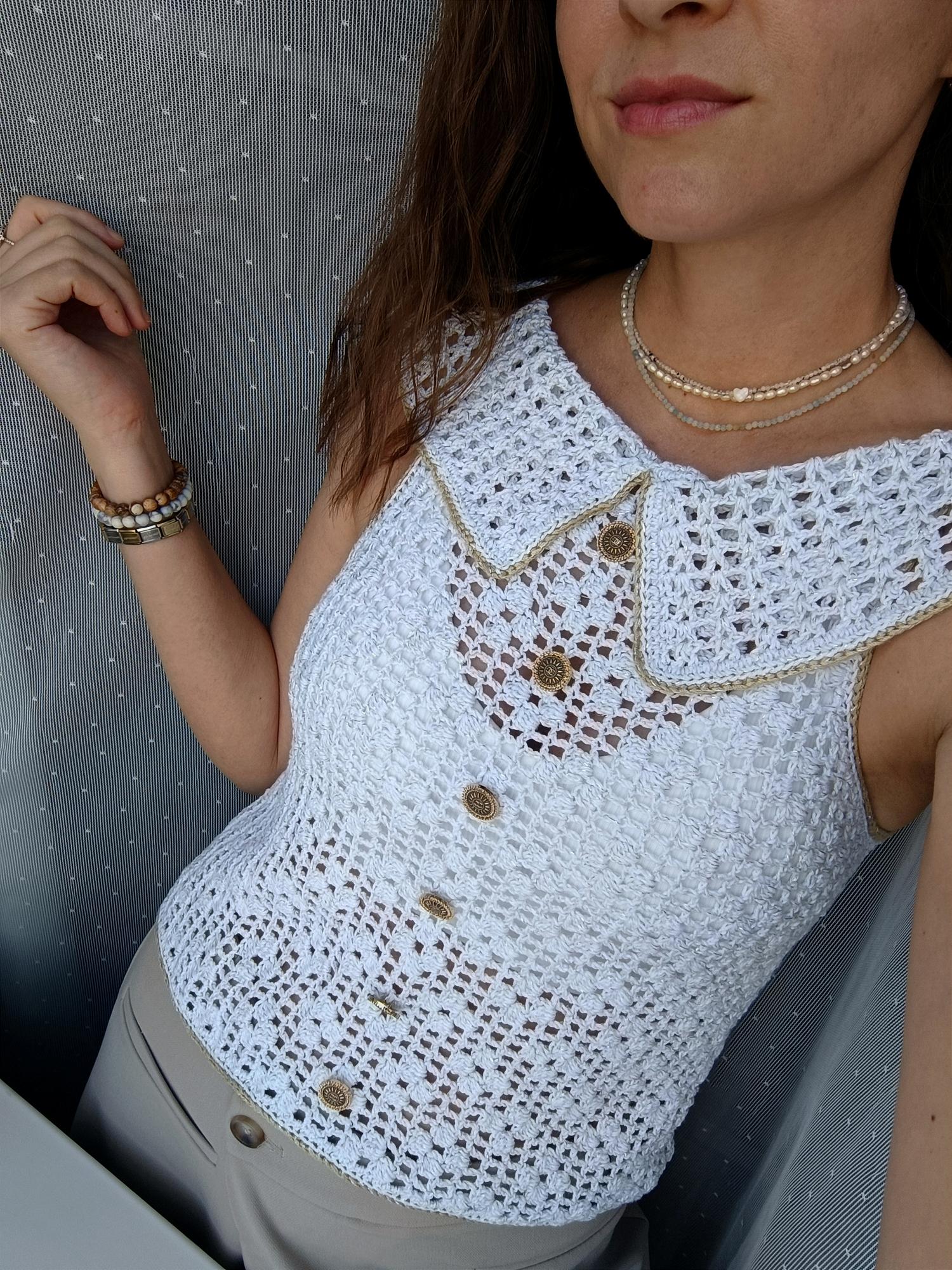 Майка с Воротом "Шанель"