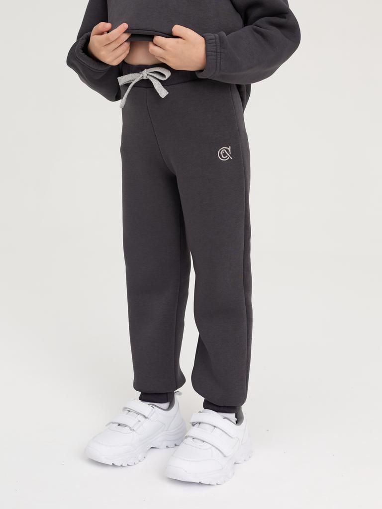 Джоггеры графит утепленные с начесом
