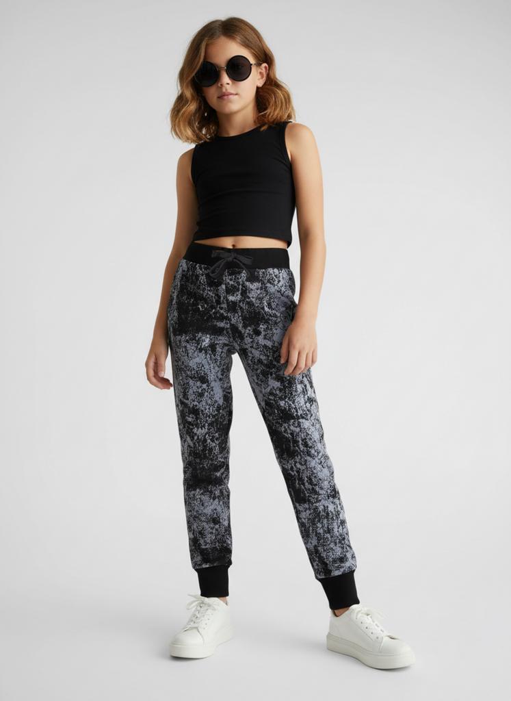 Джоггеры гранж утепленные с начесом