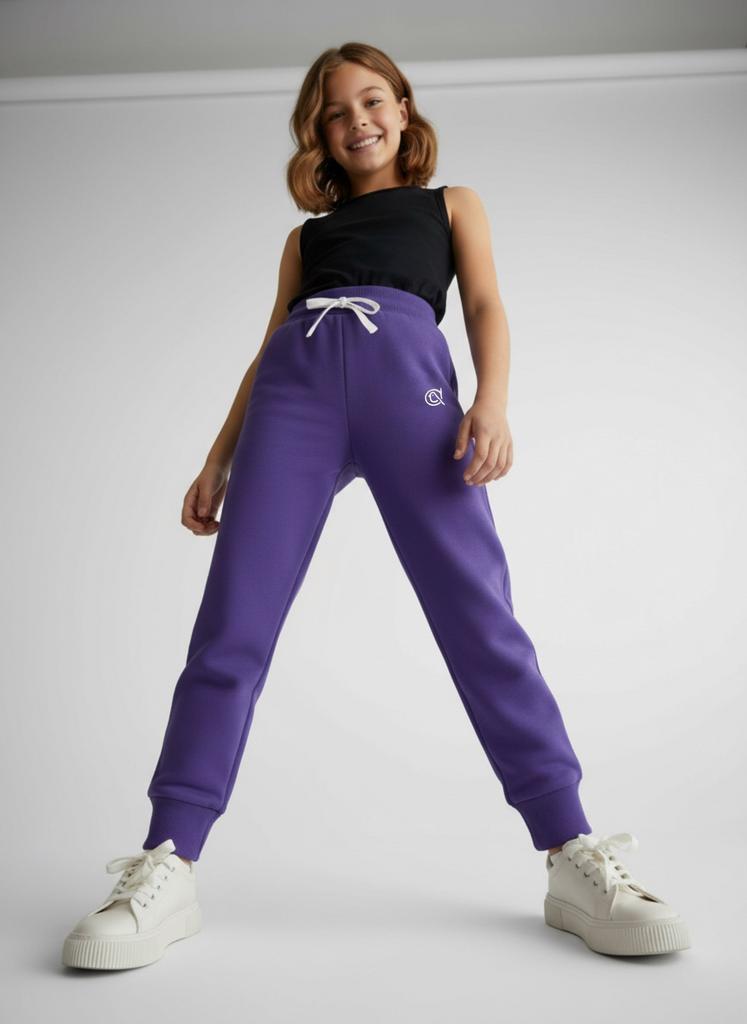 Джоггеры фиолетовые утепленные с начесом