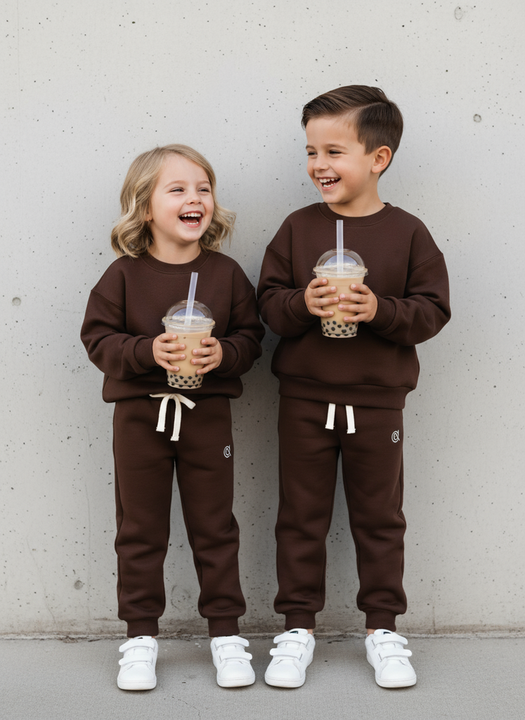 Джоггеры  горький шоколад утепленные с начесом