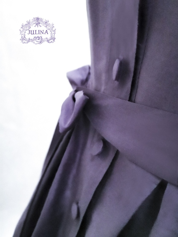 Шелковое платье "Серебристая Сирень"