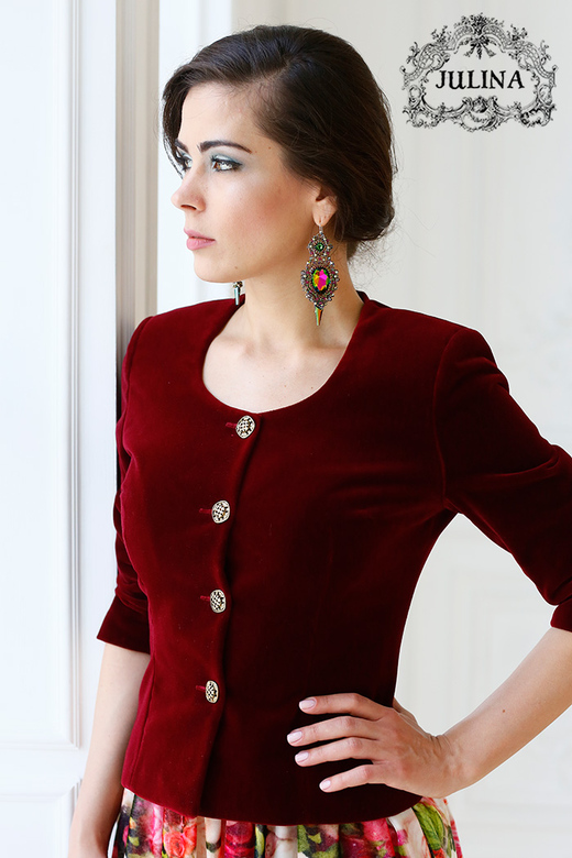 Жакет бархатный "Пряная Вишня"