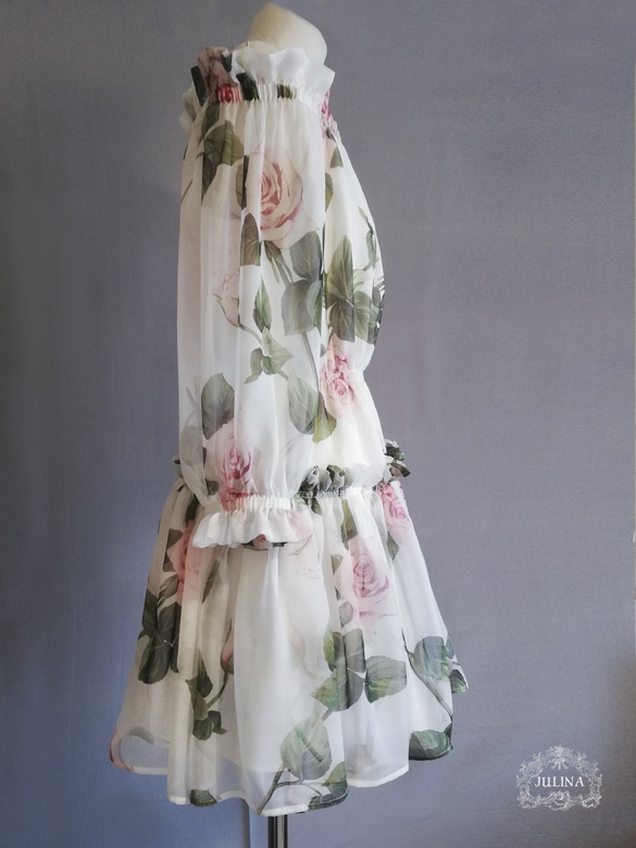 Платье шелковое "Rose Dreams"