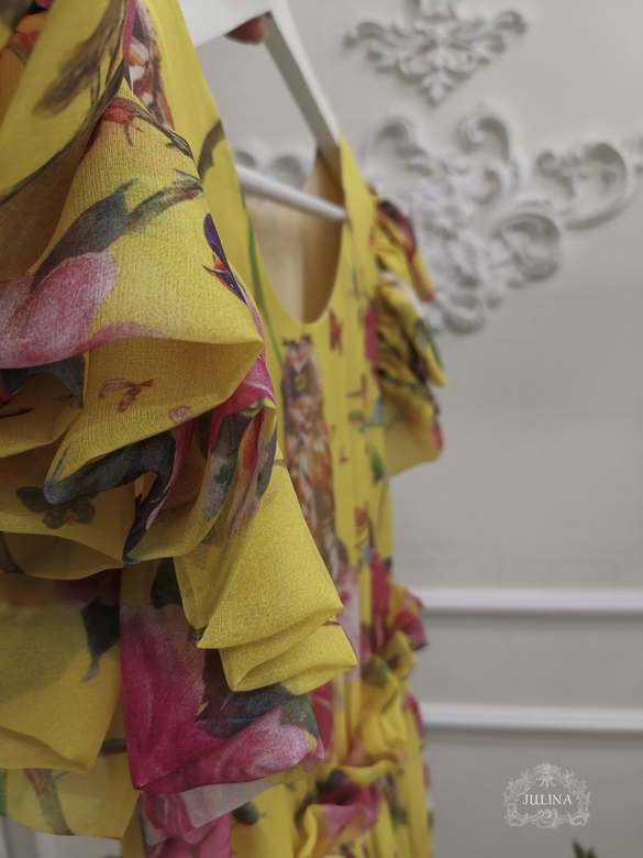 Платье шелковое "Лесная Фея"