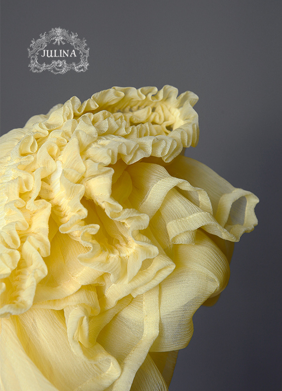 Блузка шелковая "Колибри" желтая