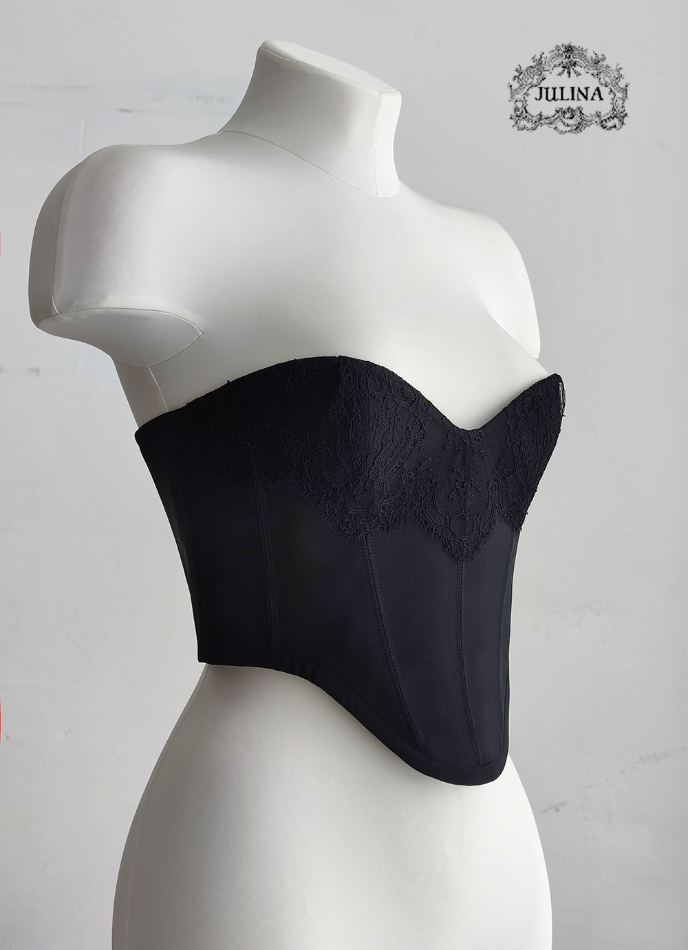 Шелковый корсет-бюстье