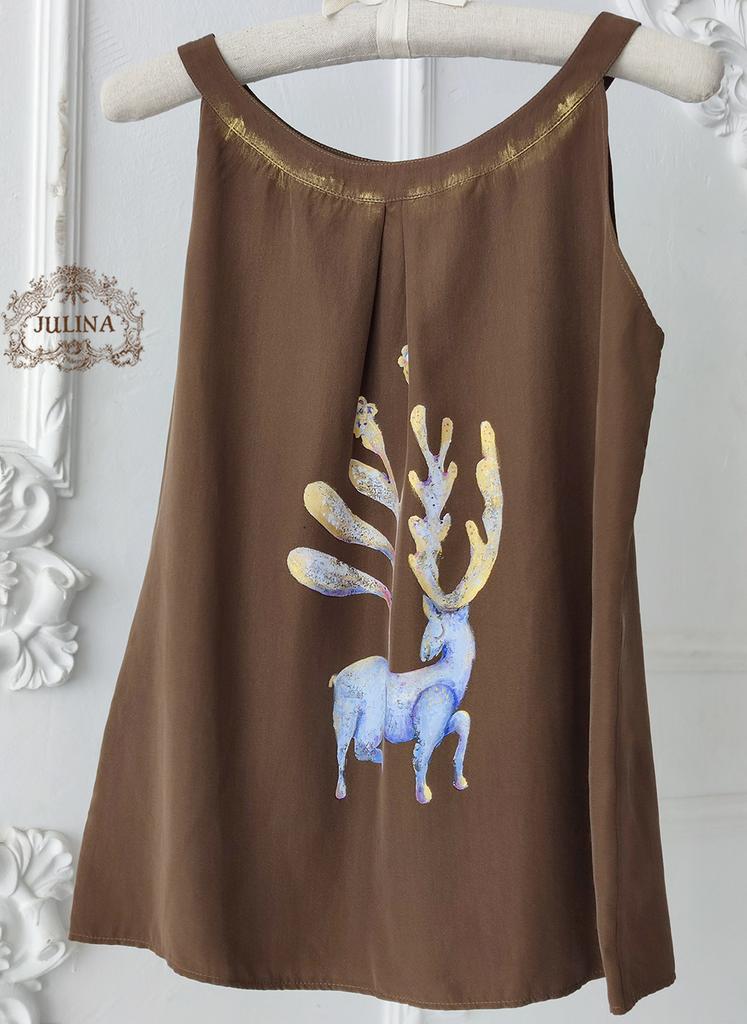 Блузка шелковая "Волшебный Манускрипт"