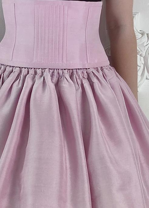 Шелковый пояс корсет розовый