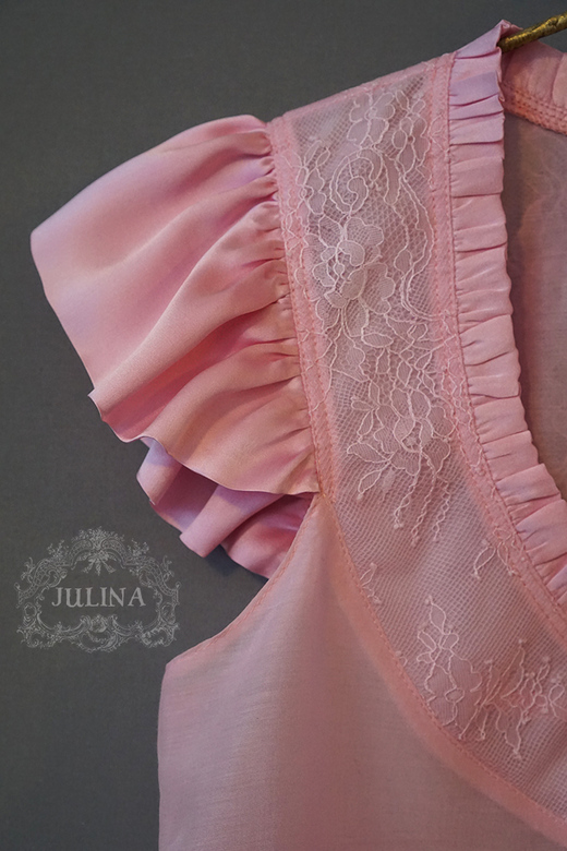 Блузка шелковая "Ягодный зефир"