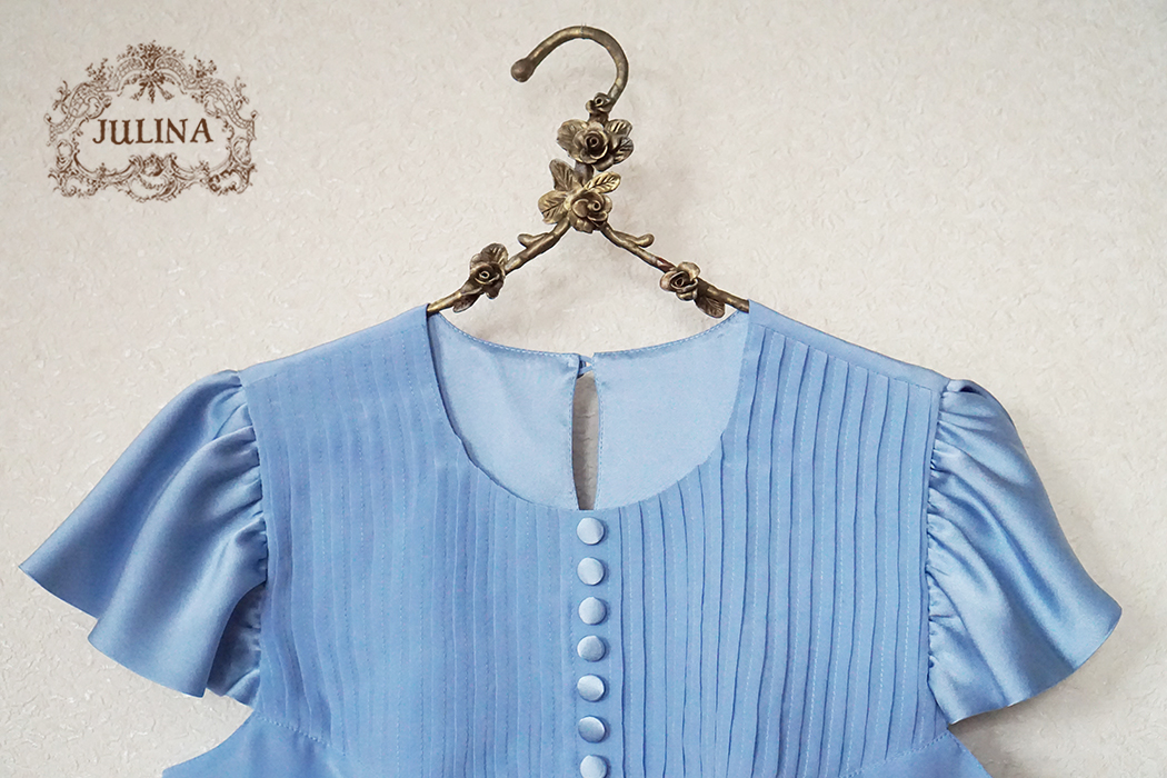 Блузка шелковая "Голубка"