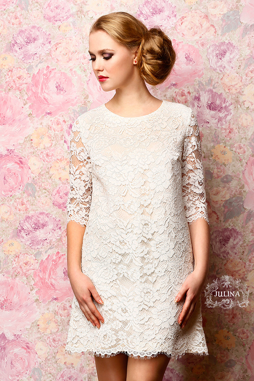 платье кружевное "Франческа" айвори