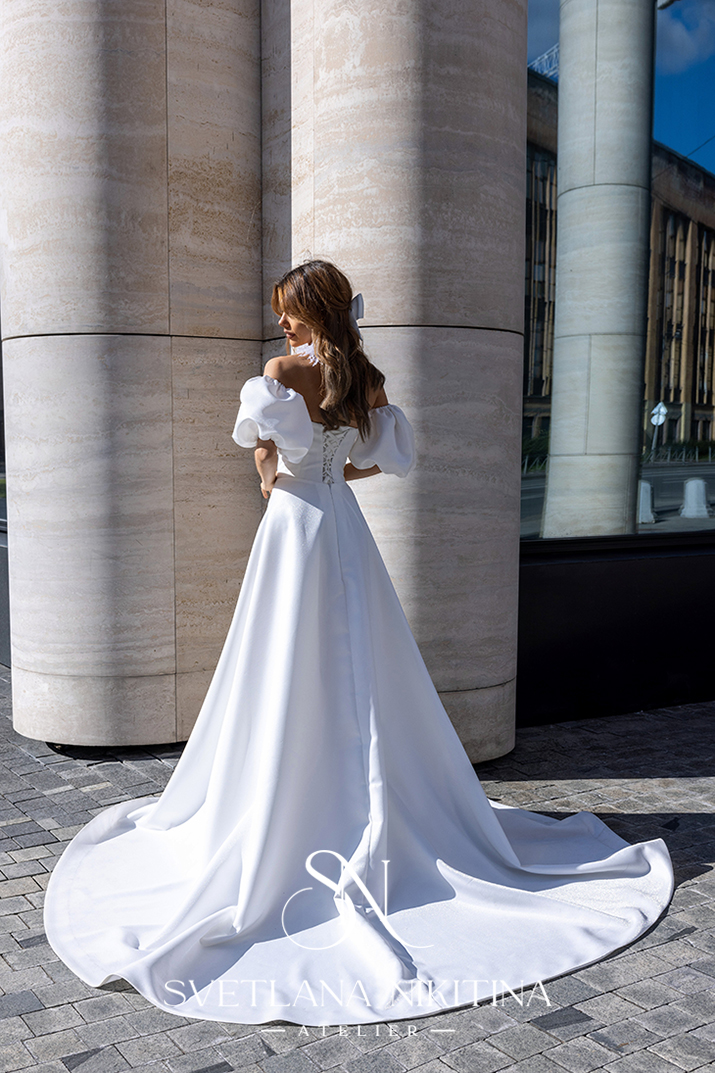 Свадебное платье AGATA с рукавами буфами