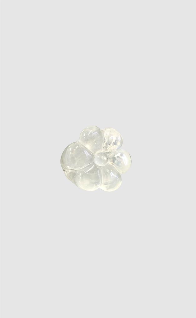 Flower ring icy transparent Don't drop the glass