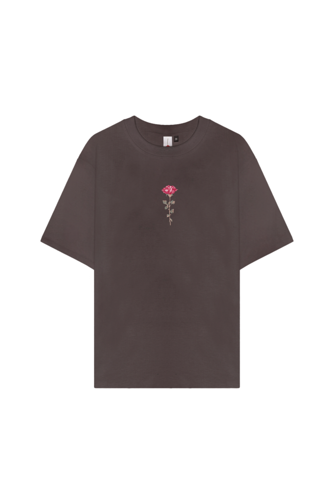 Футболка Роза серая Гербарий