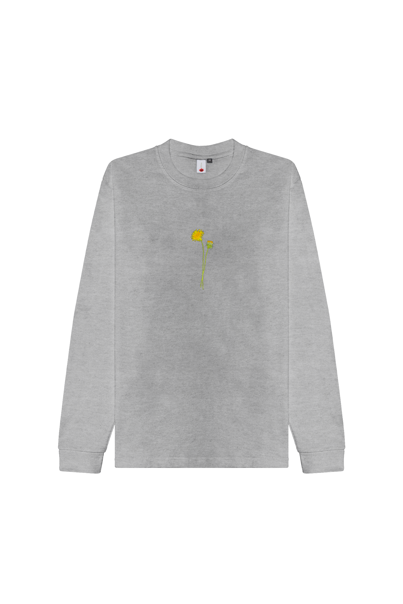 Лонгслив Одуванчик серый меланж Гербарий