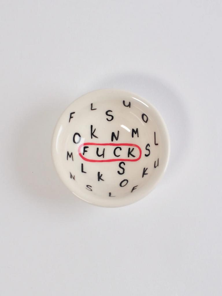 Соусник Алфавит.Fuck Moroz Ceramics