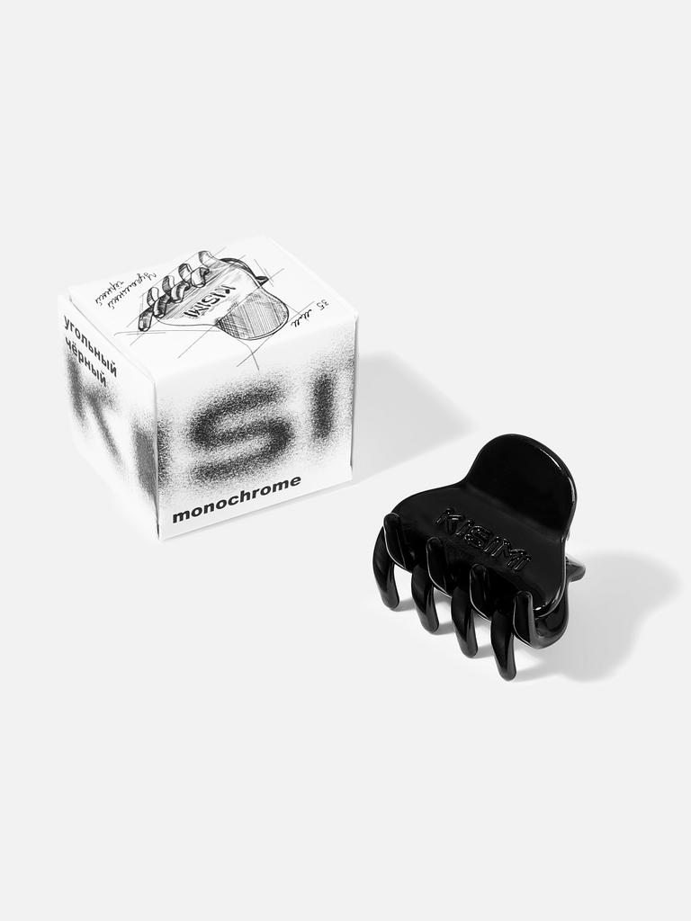 Заколка-краб для волос, MINI (MONOCHROME) Угольный чёрный KISIMI