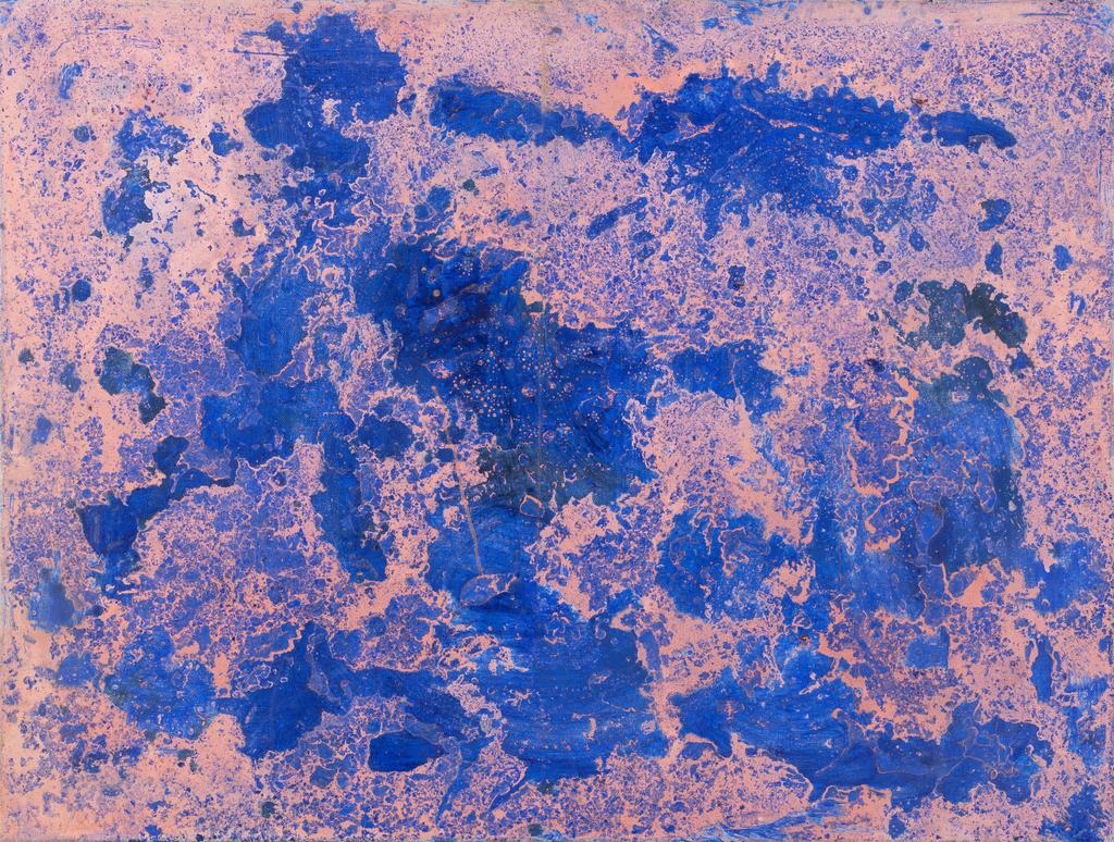 Женя "Дверь" Коновалова "Абстракция в сине - розовых цветах"