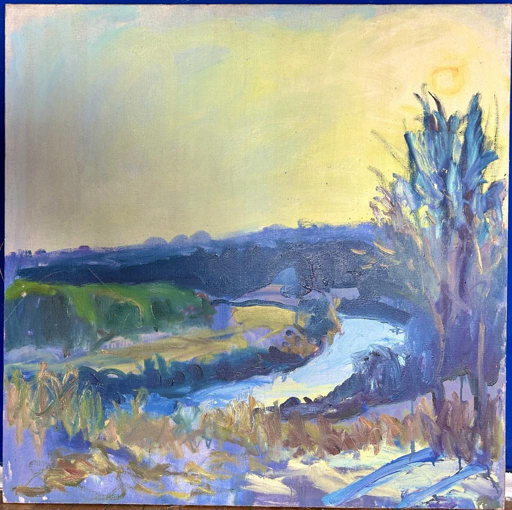 Николай Владимирович Полисский "Пейзаж с рекой"