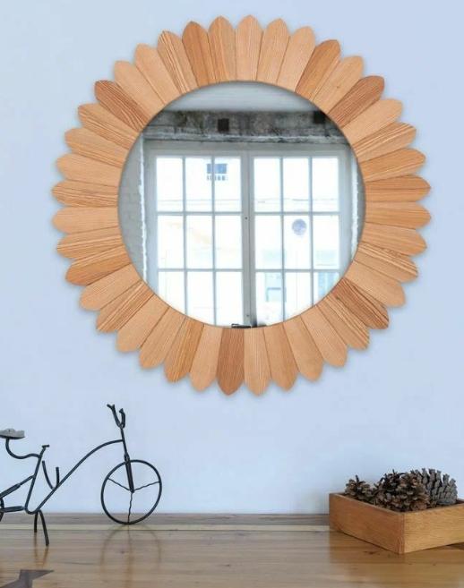 Зеркало "Daisy" ash (ясень) natura широкое 88см