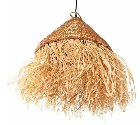 Плетеный абажур "Мохнатик" 50*35см