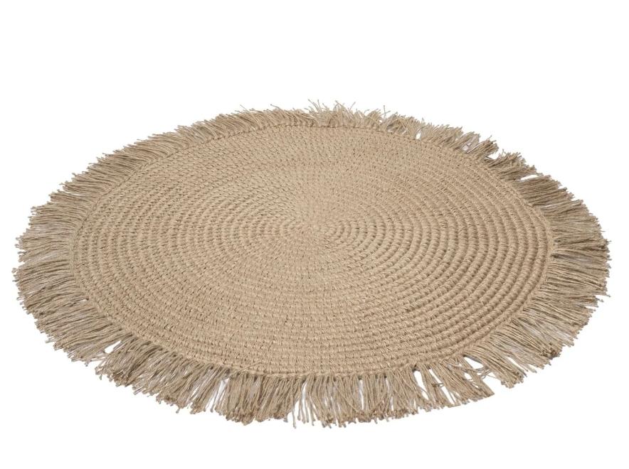 Плетеный ковер круглый 120 см
