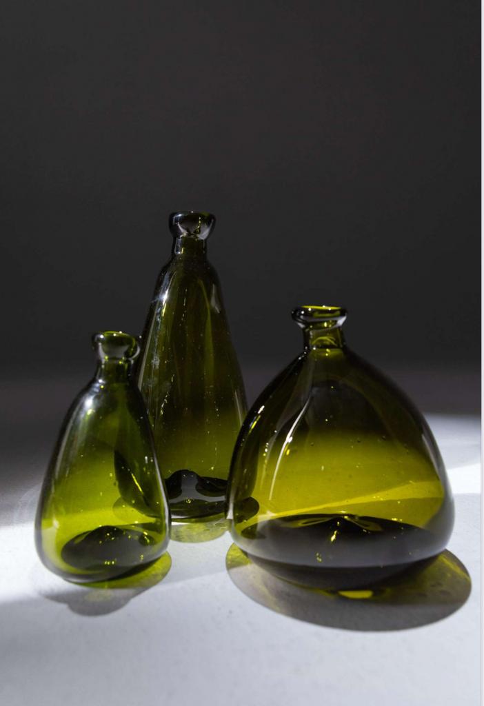 Интерьерная ваза SET 1,2,3 зеленый